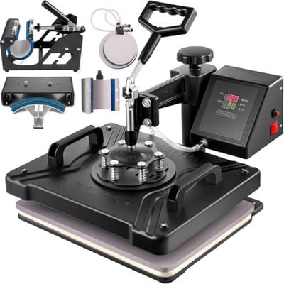 VEVOR Heat Press 6 in 1 Heat Press Machine 38x30cm T-shirt Press Machine Heat Press Machine DIY Heat Press met digitale LED-temperatuur- en tijdregelaar