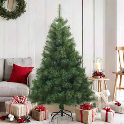 vidaXL - Kunstmatige - Hinged - Kerstboom - Groen - 150 - cm - PVC, - staal
