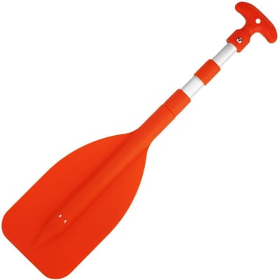 BREG Telescopische Peddel - Verstelbaar 56-112 cm - Roeispaan - Aluminium - Oranje - Lichtgewicht & Sterk - Steekpeddel - Voor Boot - Rubberboot - Kano - Watersport