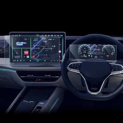 Beschermfolie voor 15 inch navigatiescherm en 10,25 inch digitale cockpit van Passat B9 Variant 2024-2026, anti-krassen en helderheid verhogend