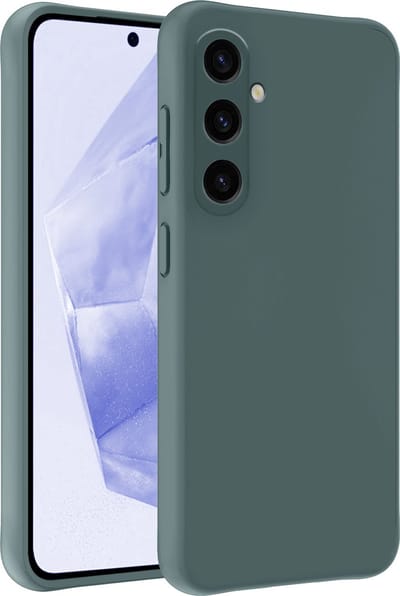 Hoesje - Geschikt voor Samsung Galaxy A35 - Sterk & Shockproof - Siliconen Case - Hoes Cover - Telefoonhoes - Donkergroen