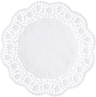 20x 100 Taartranden rond Ø 20 cm wit