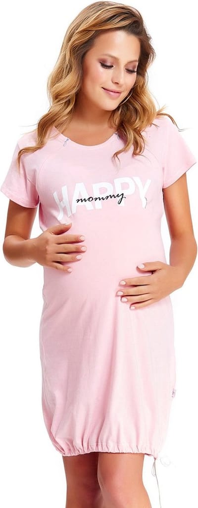 Doctor Nap Katoenen Nachthemd Borstvoeding Zwangerschap TCB.9504 Sweet Pink 40 / L