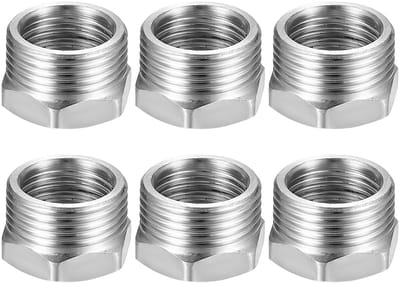 Dailygoods - 3/4 tot 1/2 Inch Reducer Adapters - Draad Adapters - Duurzaam en Corrosiebestendig - Type B - Verloopstukken - Geschikt voor diverse toep...