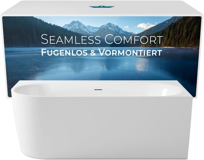 Calmwaters Seamless Comfort - Badkuip - 180 x 80 cm - Links - Set Schort