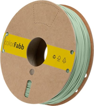 colorFabb Vibers Pla Pastel Green 3D-printerfilament - 1,75 mm - 750 g - Print soepel - Matte afwerking - CO₂-reductie materiaal