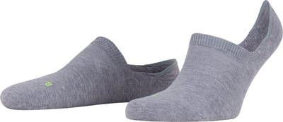 FALKE Cool Kick onzichtbar eenkleurig functioneel materiaal footies unisex grijs - maat 37-38