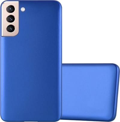 Cadorabo Hoesje geschikt voor Samsung Galaxy S22 in METAAL BLAUW - Beschermhoes gemaakt van flexibel TPU silicone Case Cover