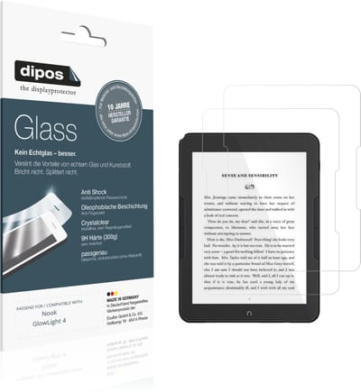 dipos – 2x Pantserfolie geschikt voor Nook GlowLight 4 | 9H Screenprotector