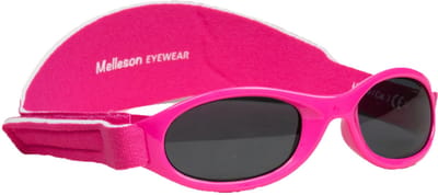 Melleson Eyewear - Kinderzonnebril Juul met band 0-3 jaar - Roze - 100% UV-A en UV-B Bescherming - Inclusief Microvezel Pouch - Zonder brillenkoker