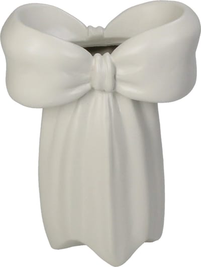 Vase Bow Polyresin Ivory 7x14x19cm