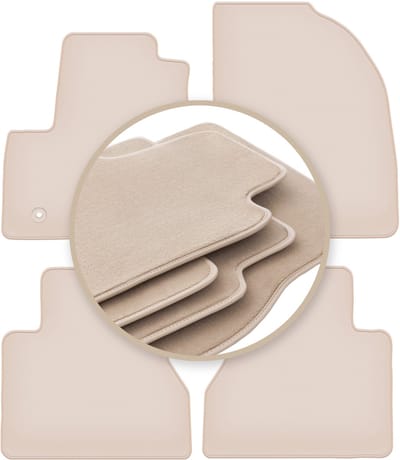 PREMIUM beige vloermatten voor: Ford Tourneo Connect Kombivan 2013-2017