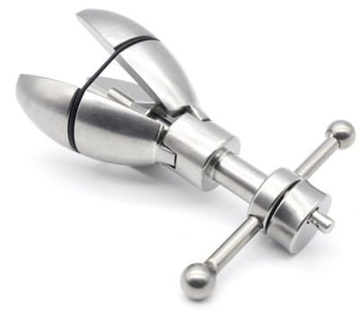 Nooitmeersaai - Spreider voor anaal- / vaginaal gebruik - RVS - Zilver - 226-89mm
