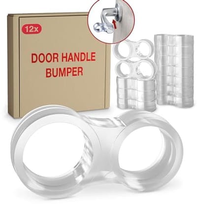 Transparante deurstopper en deurklinkbuffers – 12 stuks – Bescherming voor deuren en meubels – Eenvoudig te monteren
