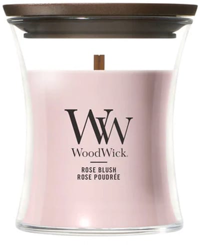 WoodWick Hourglass - Rose Blush - Mini Geurkaars - Tot 30 branduren