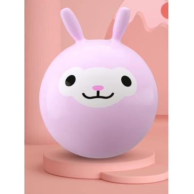 Balle sauteuse 18  Ballon sauteur avec poignée Billes rebondissantes Bille rebondissante Jouets sauteurs Ballon sauteur gonflable Ballon de saut pour garçons et filles rose