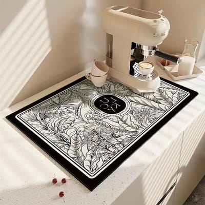 Koffiezetapparaat Beschermmat, Sneldrogende Absorberende Mat voor Keuken, Vaatdruipmat en Theemat 40 x 50 cm