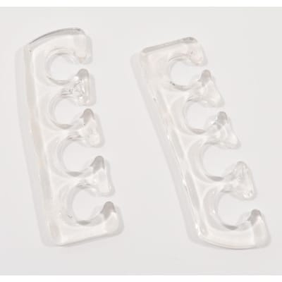 2st (1 paar)Zachte Siliconen Vingerteen Spreider Soft-Silicon 5 Kleuren Flexibele Vingerteen Spreiders voor Nagellak Pedicure Gereedschap