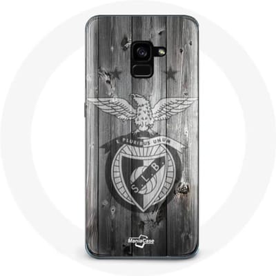 Samsung Galaxy A5 2018 hoesje slb benfica grijze achtergrond