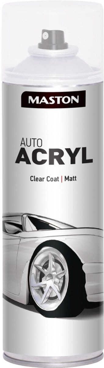 Maston Auto Acryl Spray - Mat - Blanke lak - autolak - 500 ml - spuitbus verf