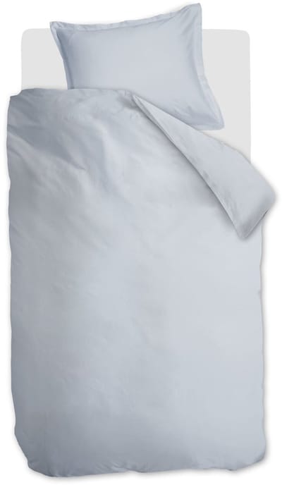 Ambiante Satin Uni dekbedovertrek - Eenpersoons - 140 x 200/220 cm - Licht blauw