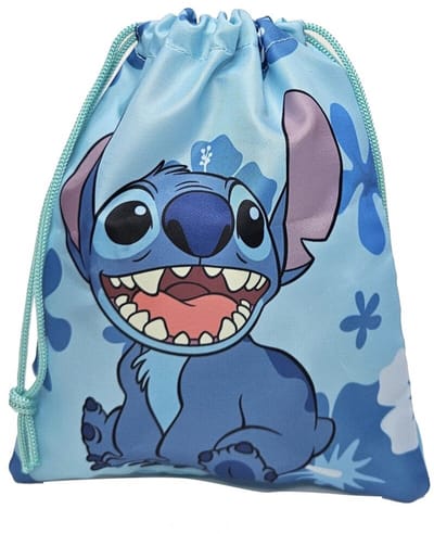 Disney Stitch gymtas – Stitch – 25 × 20 cm – blauw – kinder rugzak / lunchtas - Zwemtas
