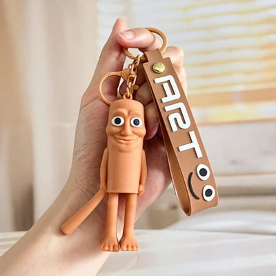 Italiaanse Brainrot Dieren Figuur Sleutelhangers Tung Tung Tung Sahur Tralalero Tralala Ballerina Cappuccino Pop Sleutelhangers Tassen Hanger brown