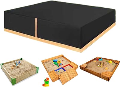 Zandbak Afdekking - Zandbakhoes Beschermhoes - Buiten Spelen - Waterdicht Oxfordstof - 120x120x20cm - Zwart