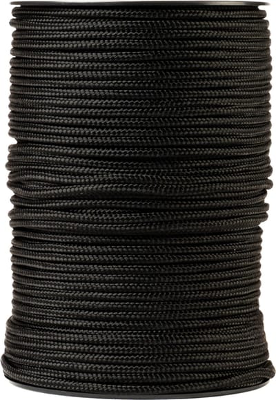 SNURO Nylon touw (3mm, 100m, zwart) - Paracord van stevig gevlochten polyamide - Slijtvast en sterk - Breekkracht 170kg