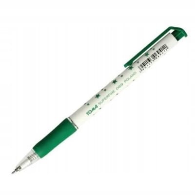 TOMA Serie - Automatische Pen - Groene Sterren Ontwerp - Dunne Punt - Vervangbare Vulling