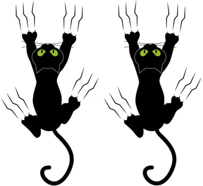 Dailygoody - Wandstickers - Zwarte Kat - Decoratieve Muurstickers - 26 x 17 cm - Kinderen - Muurdecoratie - Voor Binnen