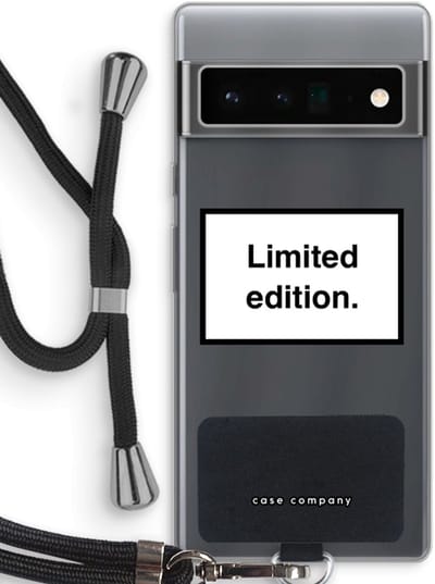 Case Company® - Hoesje met koord geschikt voor Google Pixel 6 Pro hoesje met Koord - Limited edition - Telefoonhoesje met Zwart Koord - Bescherming aan alle Kanten en Over de Schermrand