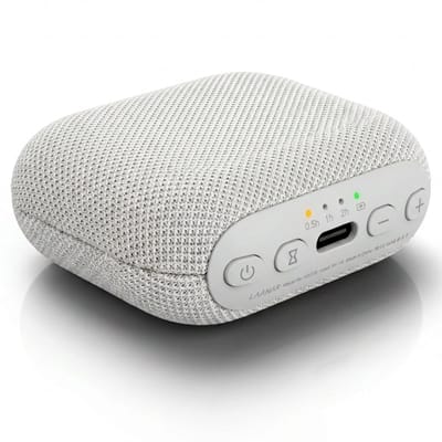 LAANAR® White Noise Machine Baby & Volwassenen – Draagbaar Witte Ruis Apparaat met 20 Geluiden, USB-C Oplaadbaar, 15 Uur Batterij, Timer, 30 Volumes & Koord voor Slapen, Reizen, Kinderwagen