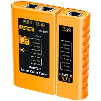 ANENG M469D Netwerkkabeltester Koppelinstrument voor RJ11 RJ45-telefoonlijnen met LED