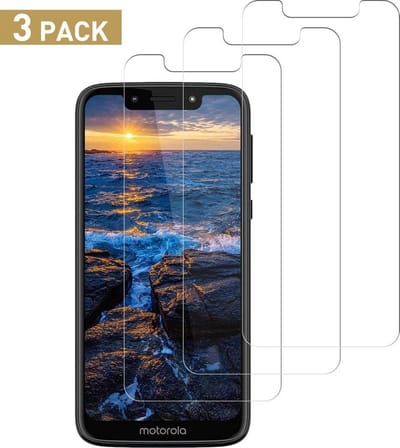 Screenprotector Glas - Tempered Glass Screen Protector Geschikt voor: Motorola Moto G7  - 3x