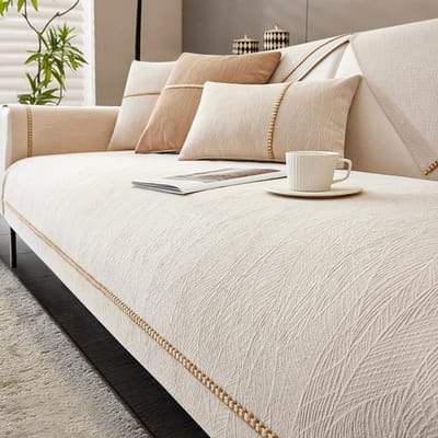 Chenille Sofahoes Effen Kleur Vier Seizoenen Universele Sofa Handdoek Antislip Bankkussen voor Woonkamerbanken Beschermhoes 70x210cm 1pcs