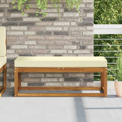 vidaXL - Buitenstoel - Kussen - 100% - Polyester - Crèmekleurig - 115 - x - 40 - x - 8 - cm