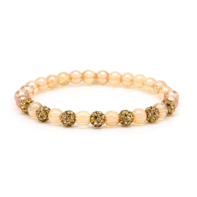 Karma Armband Spiral Janice Elastic Gold Crystal