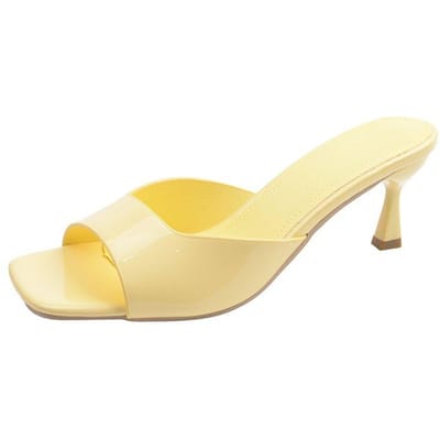Vismond Slippers Zomer Comfort Schoenen Sexy Open Teen Stiletto Sandalen Elegante Kantoorschoenen Dames Hoge Hakken 35 beige