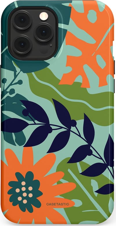 Casetastic Hoesje Geschikt voor Apple iPhone 12 Pro Max Magsafe - Stijlvolle Beschermende Duo-layer Case - Wildbloei