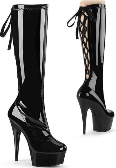 Pleaser - DELIGHT2029 Plateau Laarzen - US 13 - 44 Shoes - Zwart