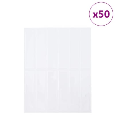 vidaXL - Rechthoekige - Tegel - 50 - st - Wit - 29 - x - 23 - x - 0,08 - cm