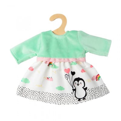 Heless Poppenjurk Penguin Dots 35-45 Cm Katoen Mintgroen/wit