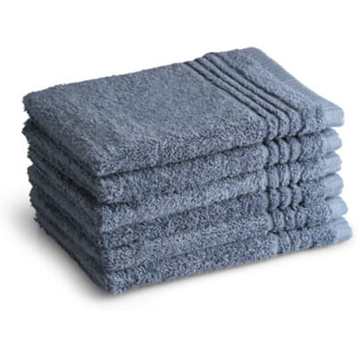 PHLOX Supreme Washandjes 16x21 - set van 6 - Zware kwaliteit 600 g/m2 Ijsblauw