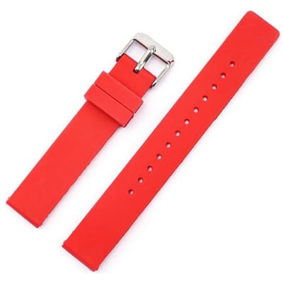 12mm 14mm 16mm 18mm 20mm 22mm 24mm Sport Siliconen Horloge Band Mannen vrouwen Universele Rubberen Band Horlogeband Armband Accessoires 16mm rood