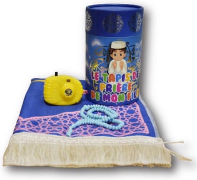 Gebedskleed voor Kinderen - Compleet Setje - Blauw - Vloerkleed - Inspirerend - Islam, Ramadam, Eid Mubarak