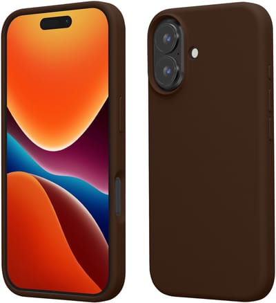 kwmobile telefoonhoesje geschikt voor Apple iPhone 16 - Hoesje met siliconen coating - Smartphone case in chocoladebruin