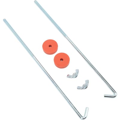 10 inch Chroom Batterij Vastzetkit met J-Haakbouten Ringen Moeren Universele Auto Accessoires white