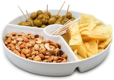 CLVP® Serveerschaal met Vakjes - Serveerschaal - Tapasschaal - Wit