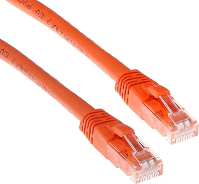ACT Oranje 2 meter U/UTP CAT6A patchkabel snagless met RJ45 connectoren IB2102